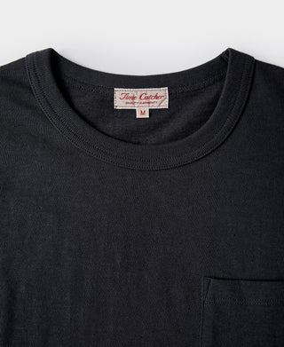 crewneck of Classic Fit Loopwheel Slub Cotton Pocket T-Shirt