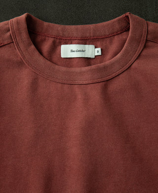 crewneck of Retro Washed Long-Sleeve T-Shirt