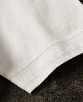 cuff detail of Heavyweight Cotton Tubular Short-Sleeve Henley Shirt