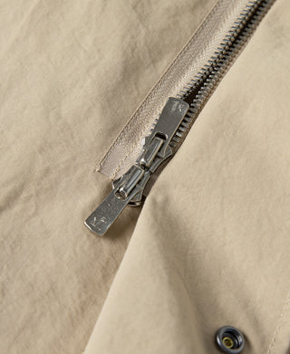 double-end zipper of M-65 Salt Shrinkage Poplin Short Parka