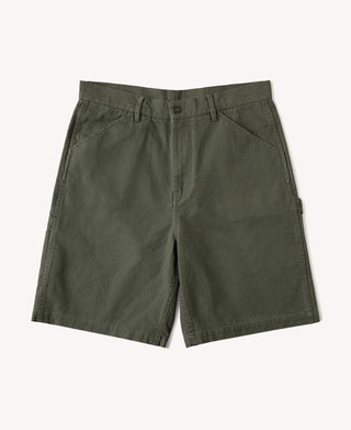 Duck Canvas Carpenter Cargo Shorts in Sage Green