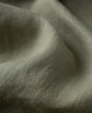 fabric detail of 1940s Double-Pleated Pure Hemp Pants in Olive