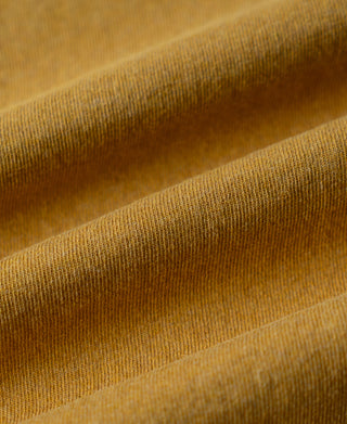 Fabric of Regular Fit Heavyweight Tubular Jersey T-Shirt in Mustard