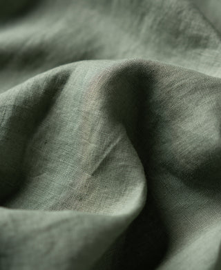 fabric texture of 1950s Italian Collar Linen Short Sleeve Shirt