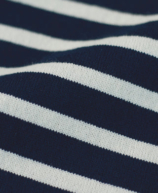 fabric texture of Breton Striped Jersey T-Shirt