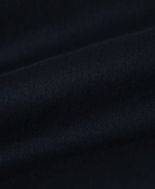 fabric texture of Casual Stretch Cotton-Blend Tapered Pants in Navy