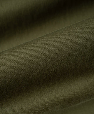 fabric texture of Casual Stretch Cotton-Blend Tapered Pants in Olive