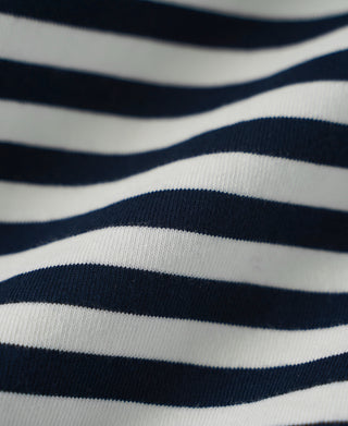 fabric texture of Classic Fit Breton Stripe Cotton Jersey Hoodie