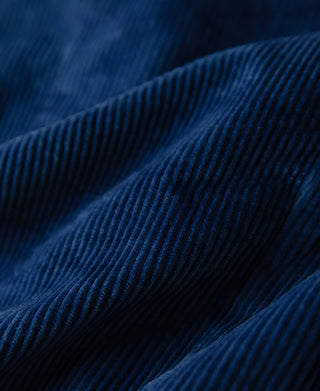 fabric texture of French Indigo-Dyed Corduroy Work Jacket