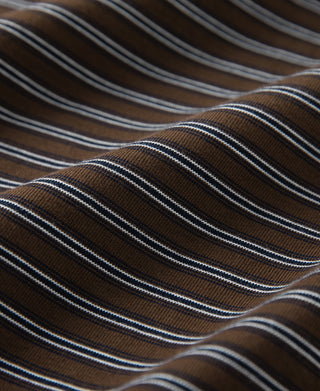 Fabric Texture of Heavyweight Cotton Striped Pocket T-shirt
