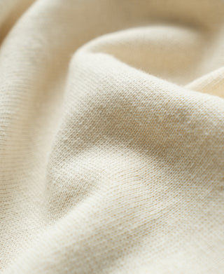 Fabric Texture of Linen Cotton Blend Knit Henley T-shirt