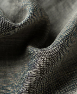 Fabric Texture of Relaxed Ramie Herringbone Shorts