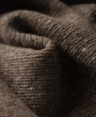 fabric texture of Roll Neck Pure Wool Fisherman Sweater