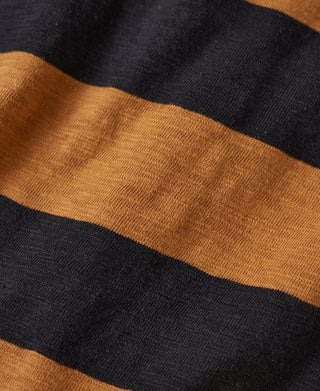 fabric texture of Slub Cotton Wide Striped T-Shirt