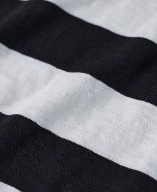 fabric texture of Slub Cotton Wide Striped T-Shirt
