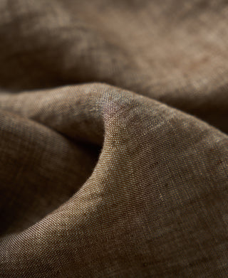 Fabric Texture of Yarn-dyed Linen Camp-Collar Shirt