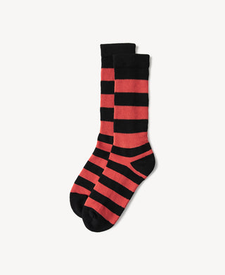 flat lay of Retro Striped Cotton Socks