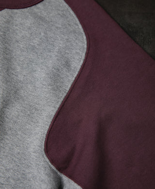 front detail of Contrast-Tipped Loopwheel Crewneck Sweatshirt