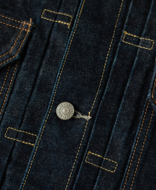 front placket of 1950s Type 2 Selvedge Denim Jacket