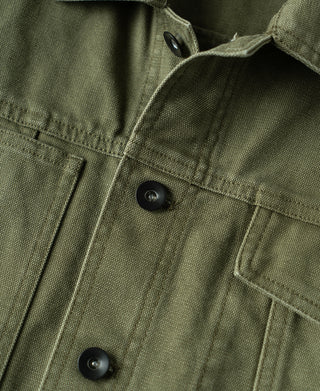 front placket of Utility Canvas Field Cruiser Jacket