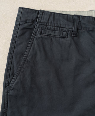 front pockets of 1930s Washed Officer Chino Shorts