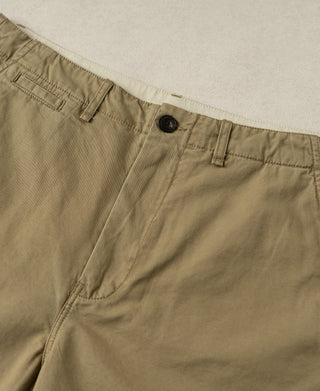 front rise of 1930s Washed Officer Chino Shorts