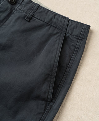 front slanted pocket of 1930s Washed Officer Chino Shorts
