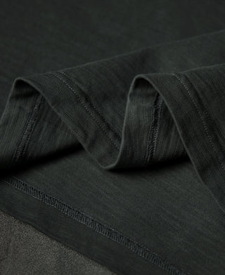 hem detail of 1900s Slub Cotton Short-Sleeve Henley Shirt