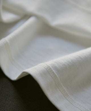 hem detail of 1930s Loopwheel Cotton Henley Shirt