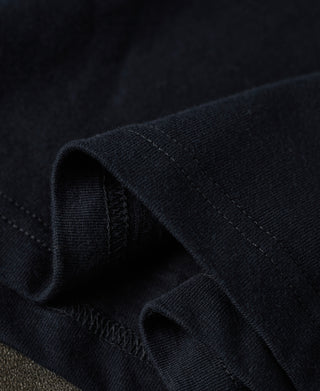 hem detail of Classic Fit Loopwheel Slub Cotton T-Shirt