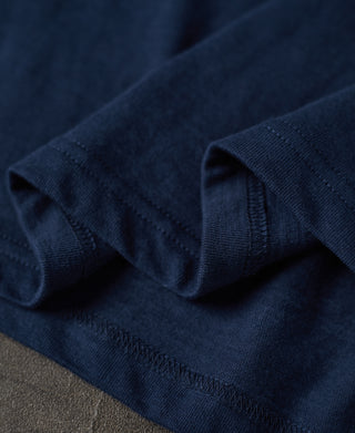 hem detail of Classic Fit Loopwheel Slub Cotton T-Shirt