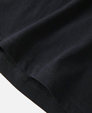 hem detail of Classic Fit V-Neck Tubular Cotton T-Shirt