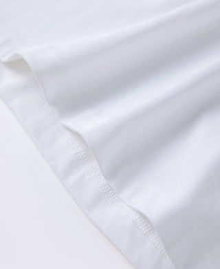 hem detail of Classic Fit V-Neck Tubular Cotton T-Shirt
