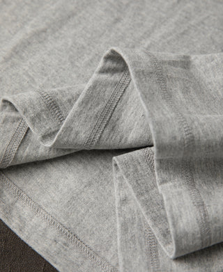hem detail of Heavyweight Cotton Tubular Short-Sleeve Henley Shirt