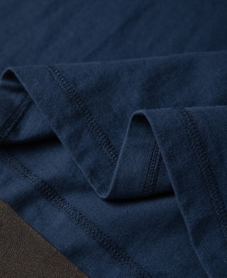 hem detail of Heavyweight Cotton Tubular Short-Sleeve Henley Shirt