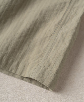 Hem Detail of Italian Collar Salt-Shrunk Shirt