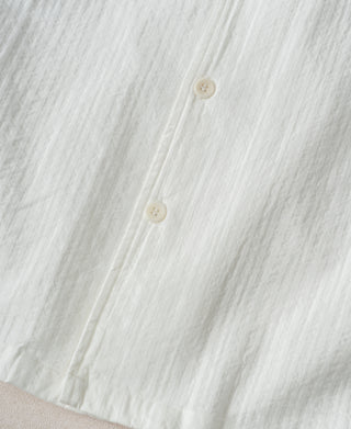 Hem Detail of Italian Collar Salt-Shrunk Shirt