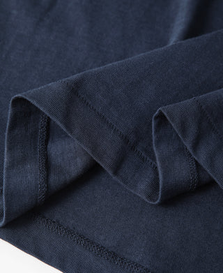 hem detail of Classic Fit Loopwheel Slub Cotton Pocket T-Shirt