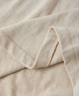 hem detail of Classic Fit Loopwheel Slub Cotton Pocket T-Shirt