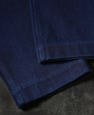 hem detail of OG-107 Fatigue Pants - Indigo-Dyed Sashiko Version