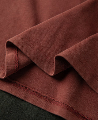 hem detail of Retro Washed Long-Sleeve T-Shirt