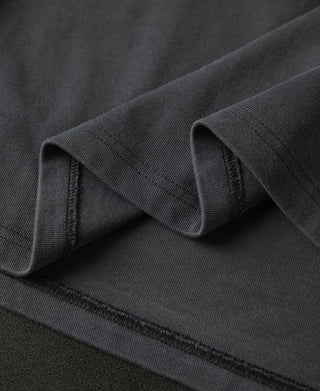 hem detail of Retro Washed Long-Sleeve T-Shirt