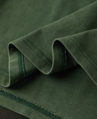 hem detail of Retro Washed Long-Sleeve T-Shirt