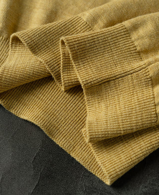 hem detail of Slub Cotton Long Sleeve Knit Polo