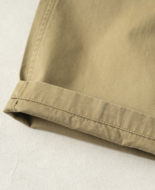 hem detail of Vintage Washed Tapered 5-Pocket Pants
