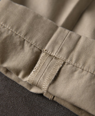 hem stitching of 1950s US Army Officer Chino Trousers