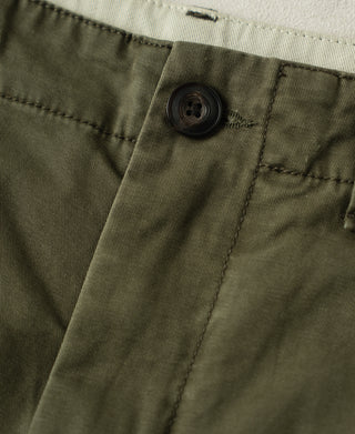 horn button of 1930s Washed Officer Chino Shorts