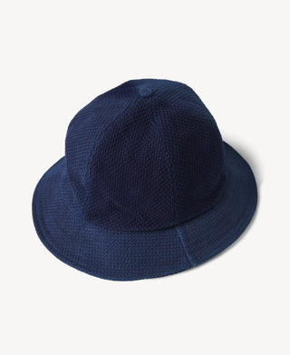 Indigo-Dyed Sashiko Bucket Hat