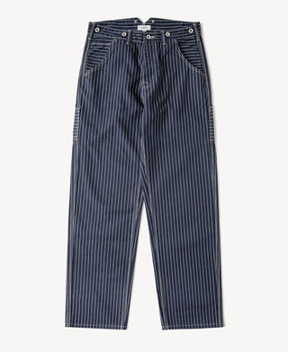 Wabash Stripe Work Trousers in Indigo