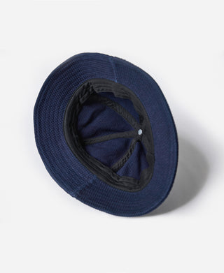interior construction of Indigo-Dyed Sashiko Bucket Hat